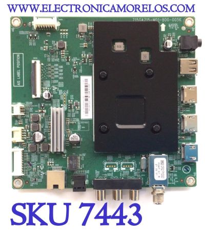 MAIN PARA TV INSIGNIA 4K UHD SMART FIRE TV / NUMERO DE PARTE XLCB02K090 / 756TXLCB02K090 / 715GA715-M01-B00-005K / PANEL TPT500WR-GT024.H REV:S13D / MODELO NS-50F310NA22